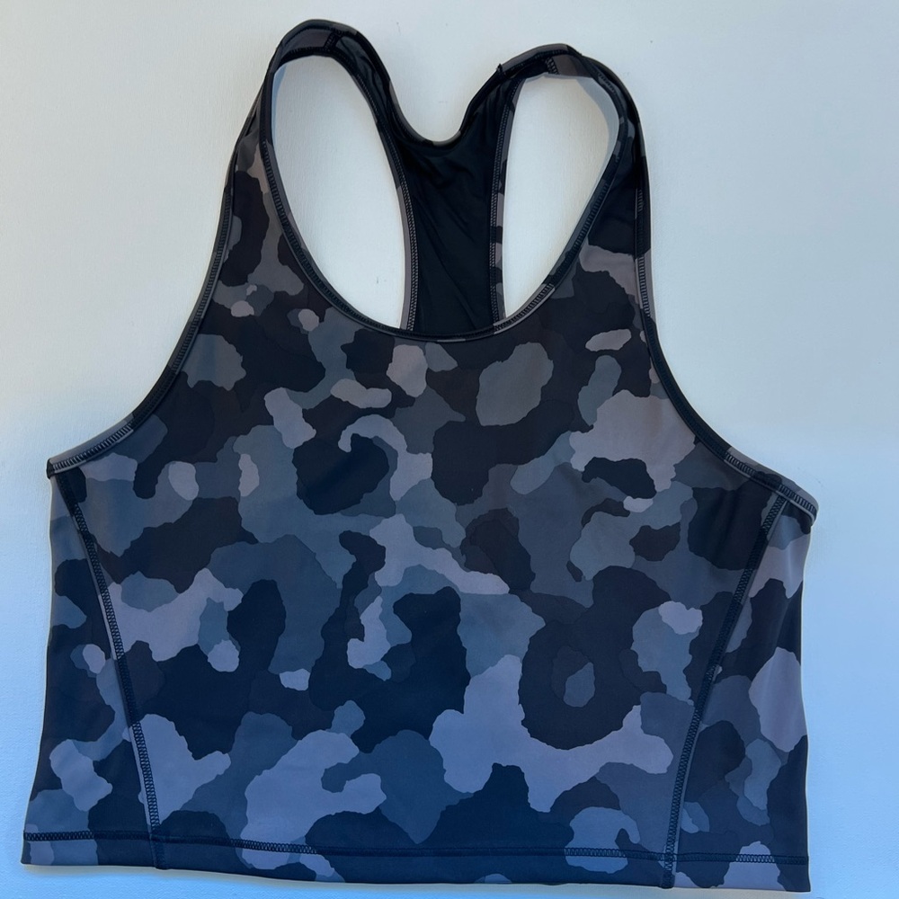 Athleta black camo workout top size small